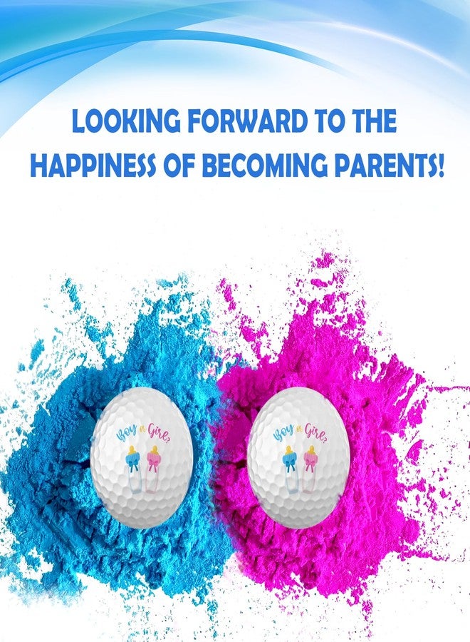 FORSHEEP Gender Reveal Exploding Golf Balls, Pregnancy Announcement Golf Game Set, Boy or Girl Exploding Sport Balls with Powder, Baby Bottle Sign Putters or Pearls/Baby Reveal Ideas Party Supplies - Image 3