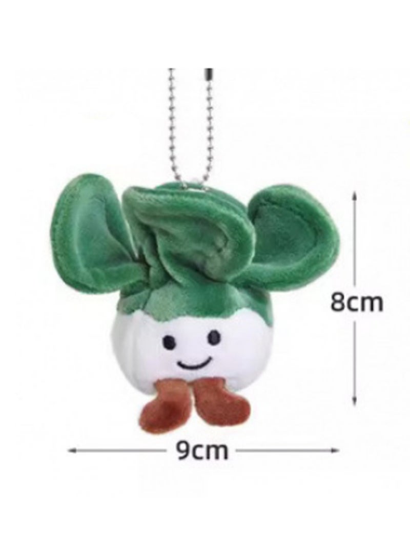 9cm Cabbage Plush Pendant Keychain Cute Vegetable Plush Doll Schoolbag Accessories Toy Keychain Boy Girl Gift  - Image 2