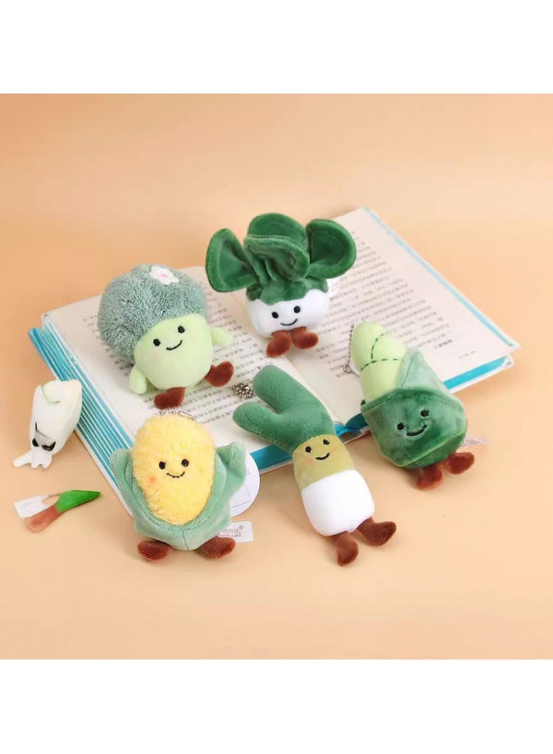9cm Cabbage Plush Pendant Keychain Cute Vegetable Plush Doll Schoolbag Accessories Toy Keychain Boy Girl Gift  - Image 3