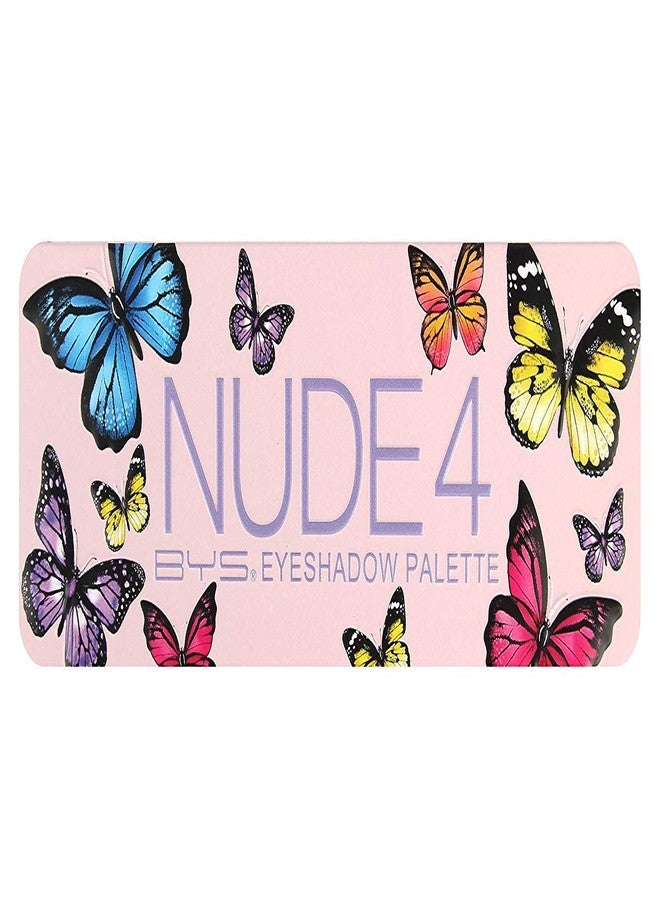 BYS Nude 4 Eyeshadow Palette, 12 Color Collection in Tin Kit with Mirror - Highly Pigmented Matte & Metallic Shades - Image 2