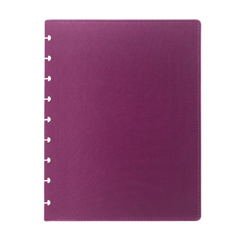 ITSYHPRO Medium Size Discbound Journal PU Leather Covers(1 Pair) Compatible with Circa Arc TUL and Happy Planner(Dark Pink,Medium) - Image 1