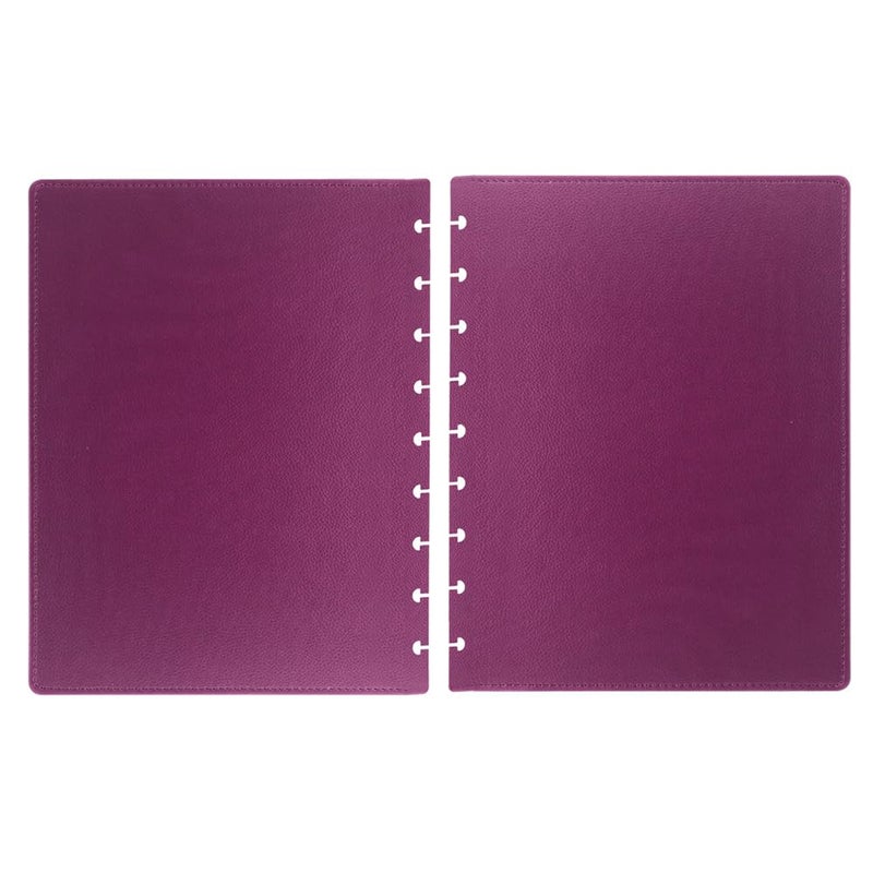 ITSYHPRO Medium Size Discbound Journal PU Leather Covers(1 Pair) Compatible with Circa Arc TUL and Happy Planner(Dark Pink,Medium) - Image 3