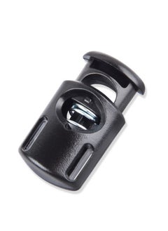 Plastic Cord Locks End Spring Stop Toggle Stoppers Multi Colour (10Pcs Black)