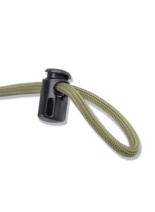 DYZD - Plastic Cord Locks End Spring Stop Toggle Stoppers Multi Colour (10Pcs Black) - Image 1