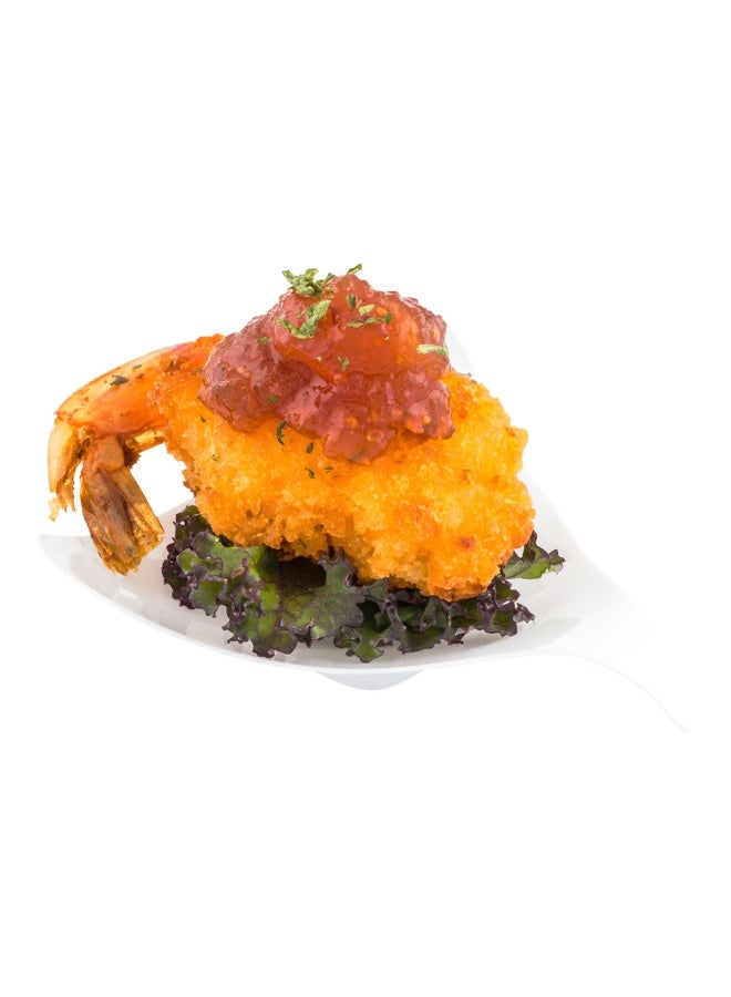 Restaurantware أطباق حلوى 3 × 3 بوصة، 100 طبق كوكتيل صغير - تصميم غير متماثل، نجمة ساطعة، أطباق مقبلات بلاستيكية بيضاء قابلة للتصرف، تحمل الصلصات والغموس، للحفلات - Image 2