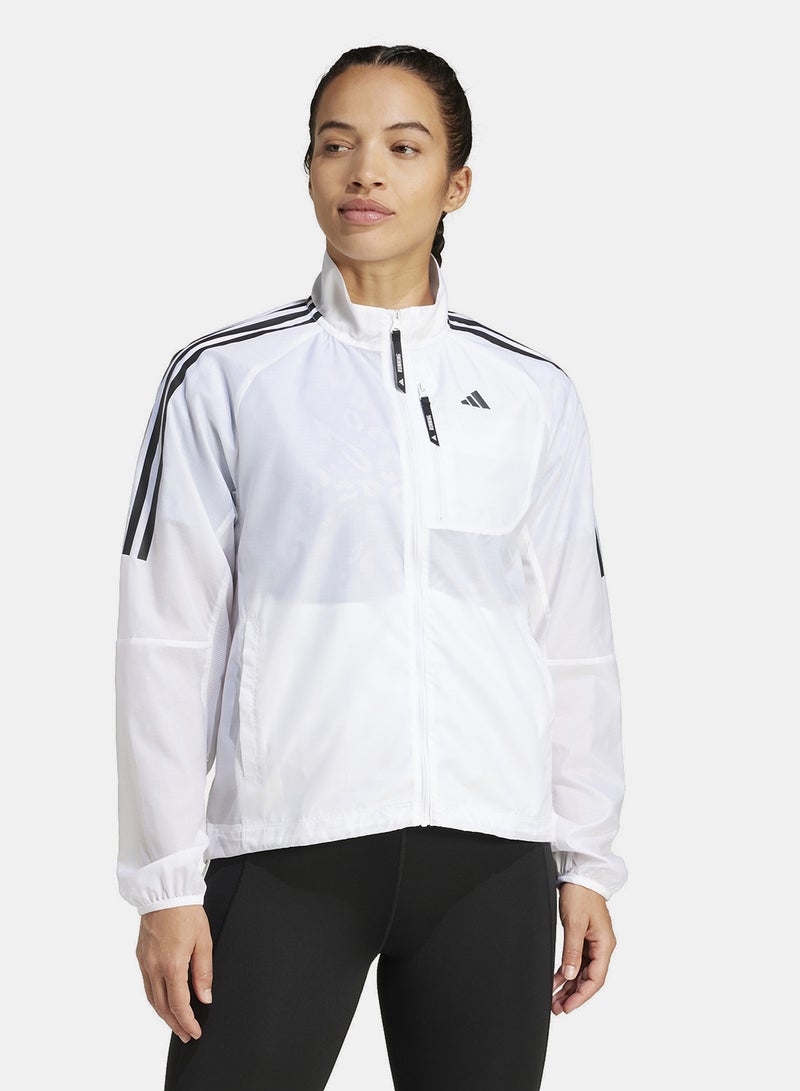Adidas Own The Run 3 Stripes Packable Jacket - Image 1