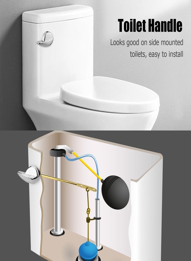 انكابل طقم استبدال مقبض المرحاض، عبوتان من مقبض تدفق المرحاض العالمي للتركيب الأمامي، متوافق مع خزانات المراحيض القياسية الأمريكية، وكوهلر، وتوتو، وجيربر، ومانسفيلد، وجلاسير باي - Image 2