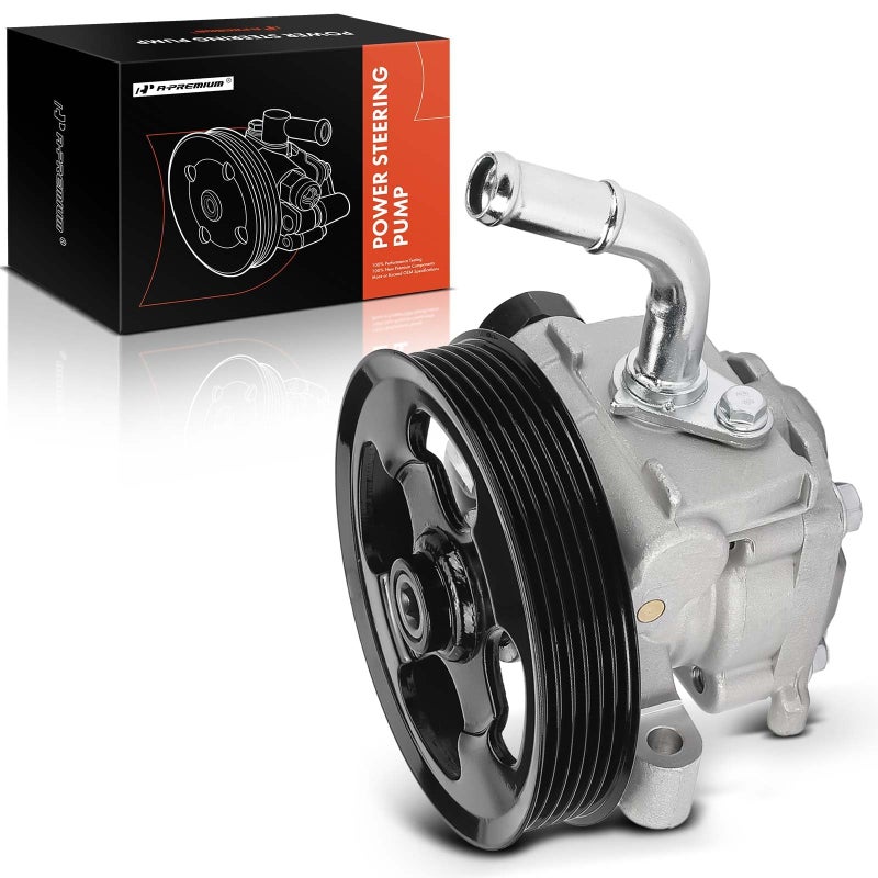 APremium Power Steering Pump with Pulley Compatible with Mazda 3 2007 2008 2009 L4 23L Turbocharged Replace B37F32600A