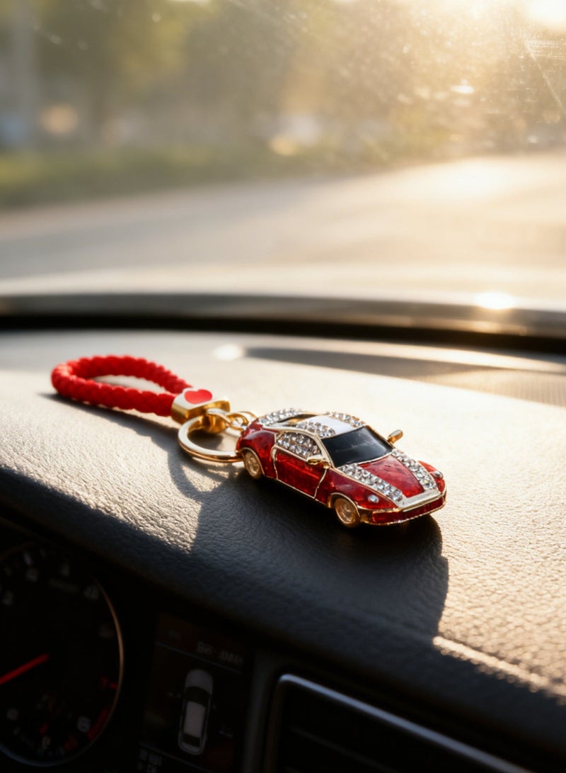مقفل مفتاح السيارة المصغر بالبلوريات المرصعة – ملحق مفتاح مرصع، هدية مثالية للعائلة والأصدقاء - Image 5