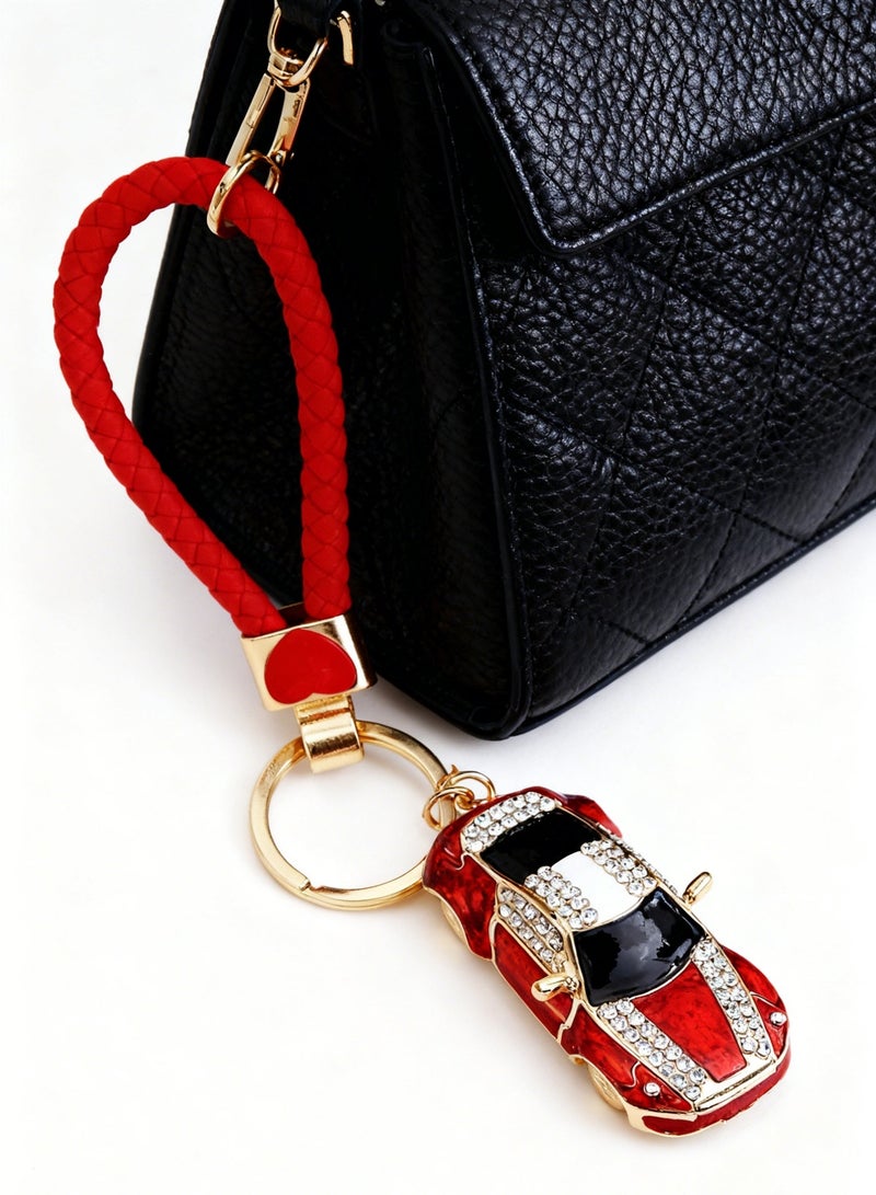 مقفل مفتاح السيارة المصغر بالبلوريات المرصعة – ملحق مفتاح مرصع، هدية مثالية للعائلة والأصدقاء - Image 4