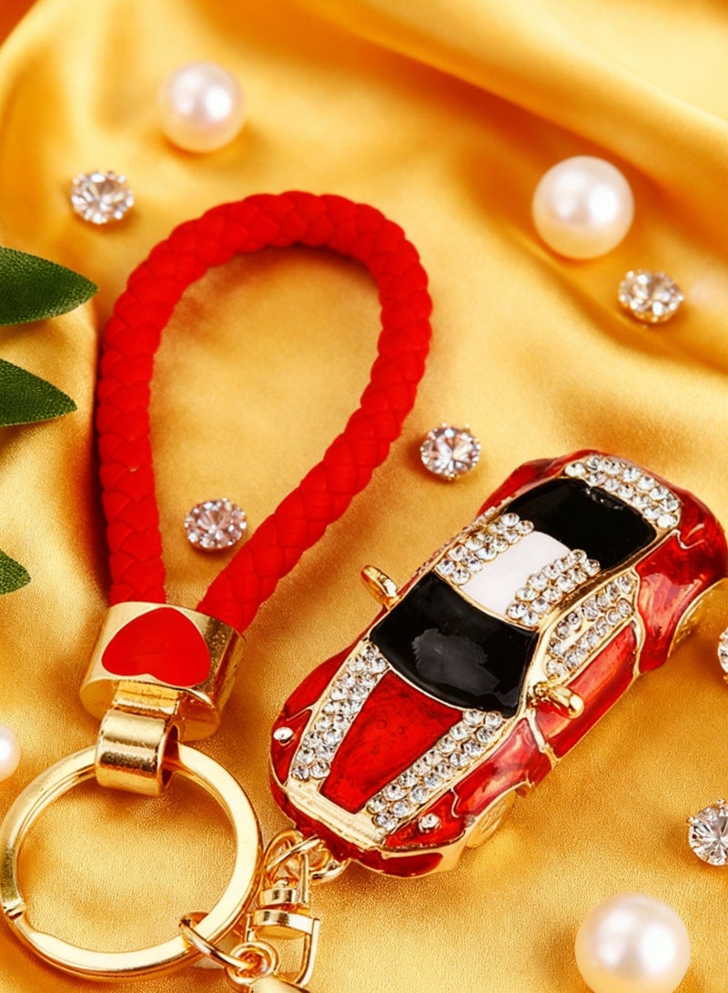 مقفل مفتاح السيارة المصغر بالبلوريات المرصعة – ملحق مفتاح مرصع، هدية مثالية للعائلة والأصدقاء - Image 3