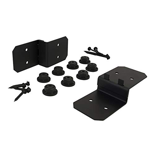OZCO 2 Pcs Ironwood Post to Beam Connector 4" | Decorative Post to Beam Bracket for Pergola, Pavilion, Deck and Outdoor Wood Structures | Powder-Coated Galvanized Steel Hardware - Image 2