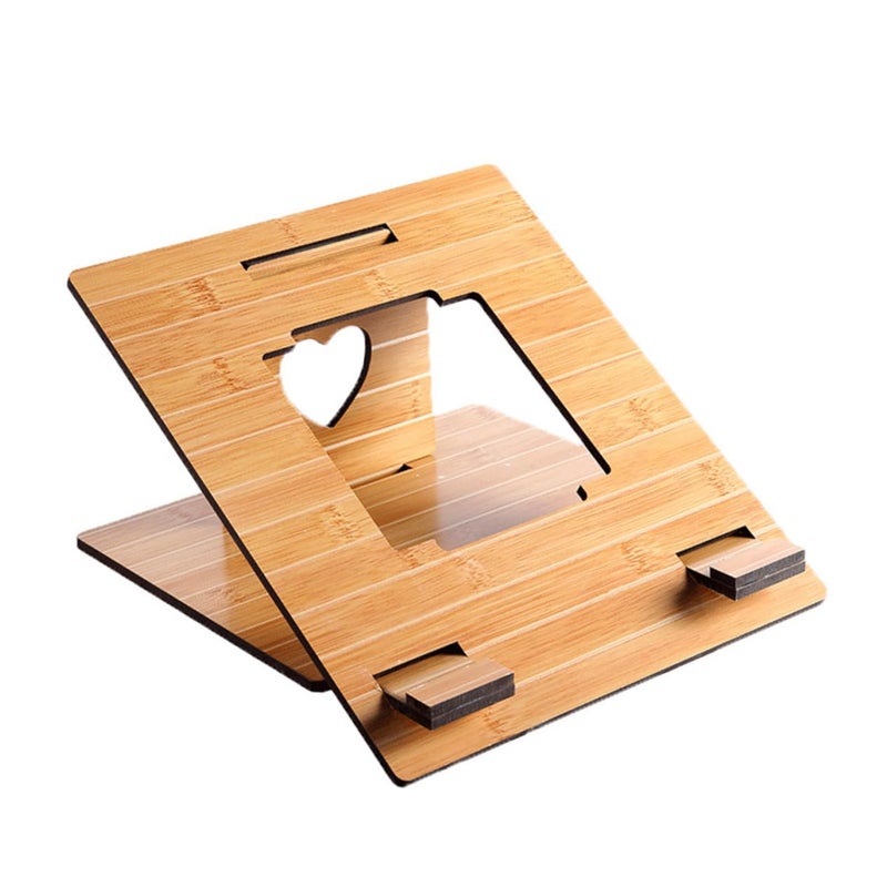Wooden Laptop Stand Lightweight Portable Laptop Rack for Home Use - Image 2