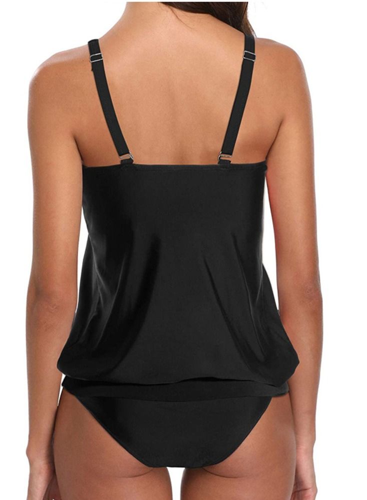 Loquat 2 Piece Boxer Swimsuit Beach Bikini Black - Image 4