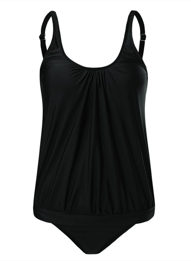 Loquat 2 Piece Boxer Swimsuit Beach Bikini Black - Image 1