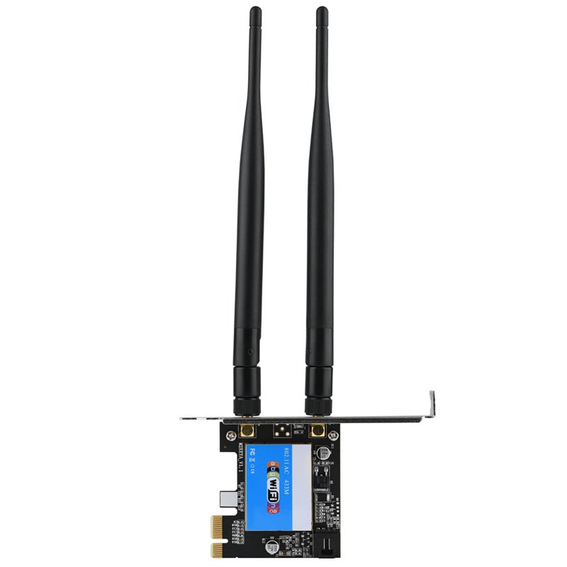 بطاقة لاسلكية PCIe دائنقة النطاق 2.4 جيجا هرتز / 5 جيجا هرتز - سرعة إرسال عالية تبلغ 433 ميجابت في الثانية وبلوتوث 4.0 لاتصال إنترنت مستقر لأجهزة الكمبيوتر المكتبية مع أنظمة ويندوز 7، ويندوز 8، ويندوز 8.1، ويندوز 10 - Image 3