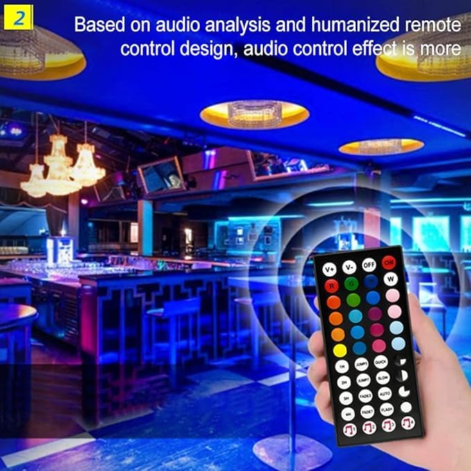 Snoogg USB 5V RGB Music Controller for LED Strip 44 Key Music Controller USB 5V Work with Bluetooth, apps and Sound - Image 5