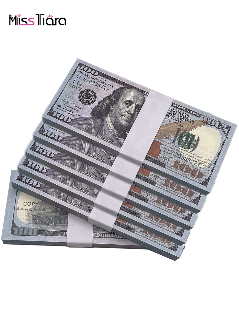 MissTiara - 1000 Pieces Prop Money Full Print 2 Sided Motion Picture Money Face Money Dollar Bills Realistic Money Stacks,Copy Money Play Money That Looks Real for Movie, TV, Videos - Image 1