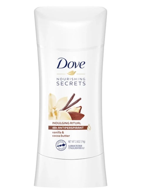 nourishing secrets vanilla and cocoa butter deodorant stick 74g