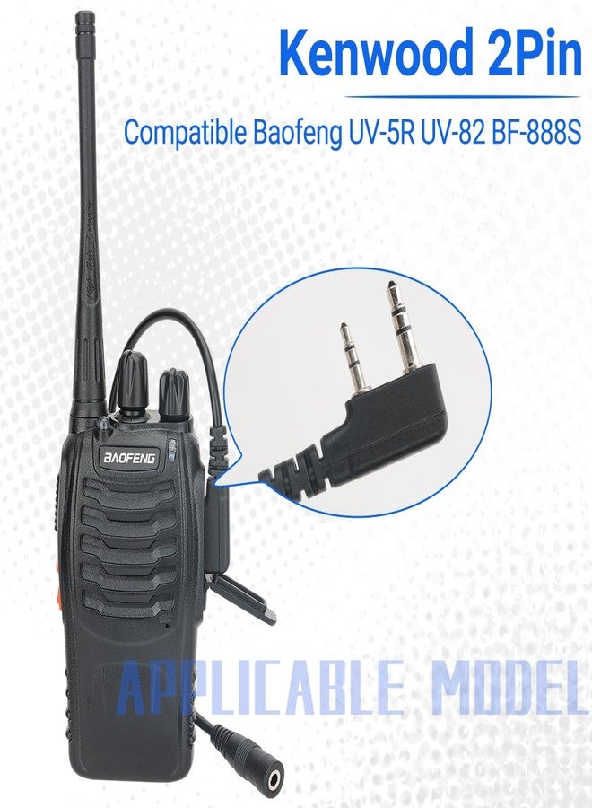 BAOFENG Ham Radio Earpiece Adapter,2 Pin to 3.5mm Walkie Talkies Headset Adapter Cable Compatible UV-5R BF-F8HP 5RM UV-21R Quangsheng UV-K5 8 UV-K6 K5PLUS UV-17R AR-152 Two Way Radio - Image 3