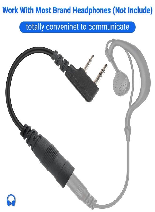 BAOFENG Ham Radio Earpiece Adapter,2 Pin to 3.5mm Walkie Talkies Headset Adapter Cable Compatible UV-5R BF-F8HP 5RM UV-21R Quangsheng UV-K5 8 UV-K6 K5PLUS UV-17R AR-152 Two Way Radio - Image 5