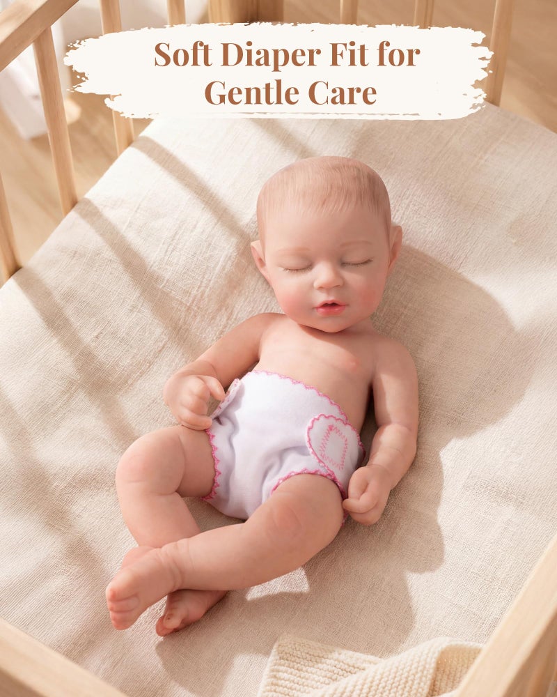 BABESIDE 6 Pcs Baby Doll Diapers for 12-15 Inch Dolls, Reusable & Washable Doll Underwear Fits Baby Dolls, Pretend Play Accessories for Girls - Image 2