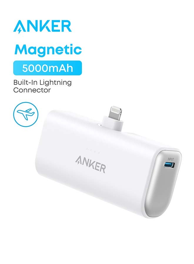 Anker Power Bank, 621 Power Bank with Built-In Lightning Connector, 5,000mAh MFi Certified 12W Portable Charger, Compatible with iPhone 14/14 Pro/14 Plus /14 Pro Max, iPhone 13 and 12/11/X Series - Image 1