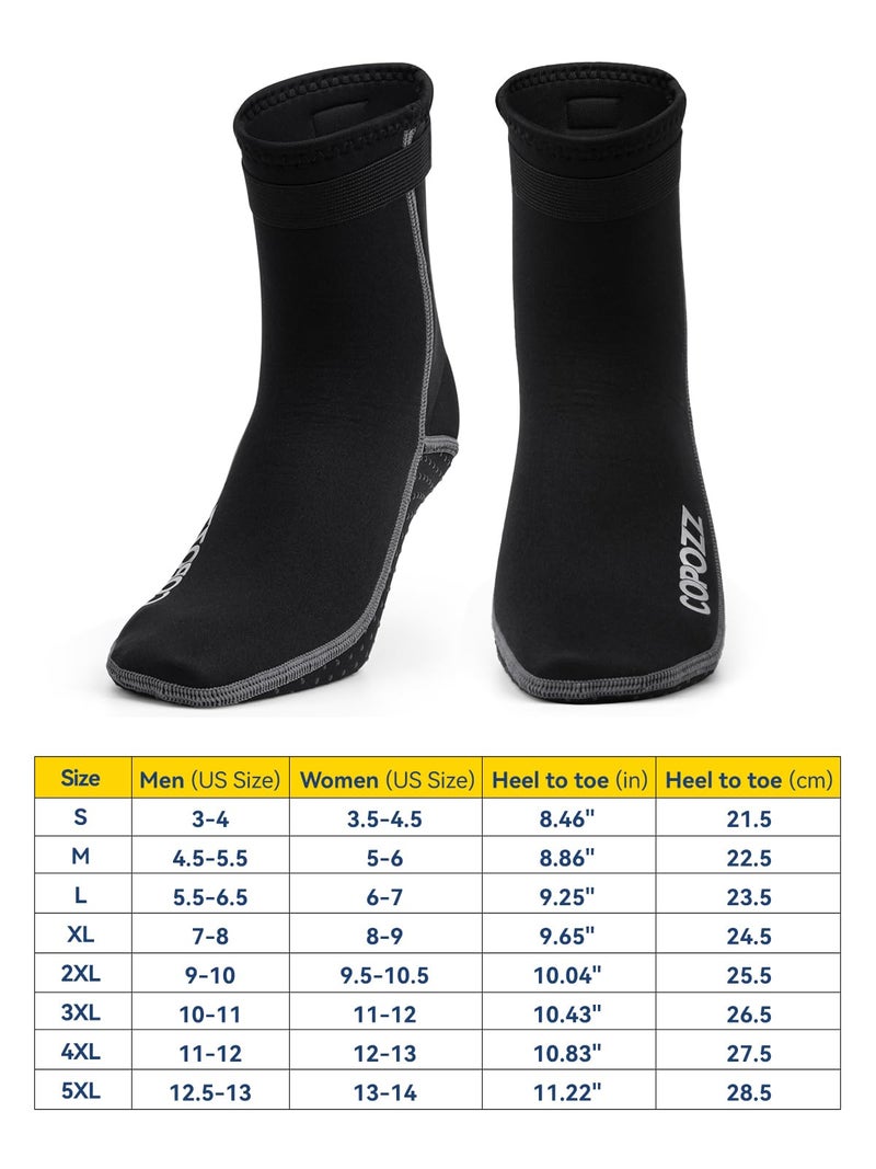 COPOZZ Diving Socks 3mm Neoprene Beach Water Socks-Anti Slip for Snorkel Swim Youth Men Women - Image 2