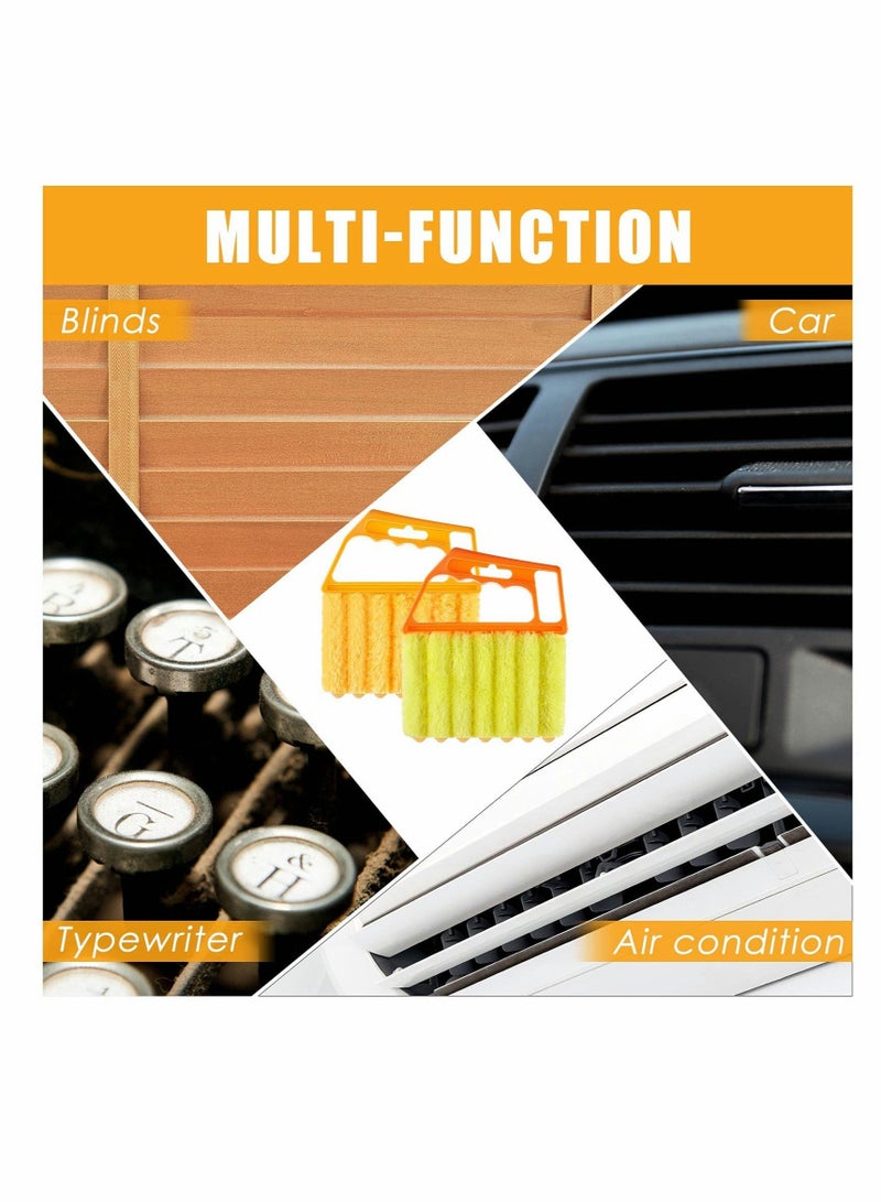 Zikra Window Blind Cleaner Brush, Mini Window Blind Cleaner Duster Tool, Hand-held Cleaner 7 Teeth Shutter Brush Household Cleaning Brush Tool for Window Blinds Air Conditioner 2 Pieces - Image 3