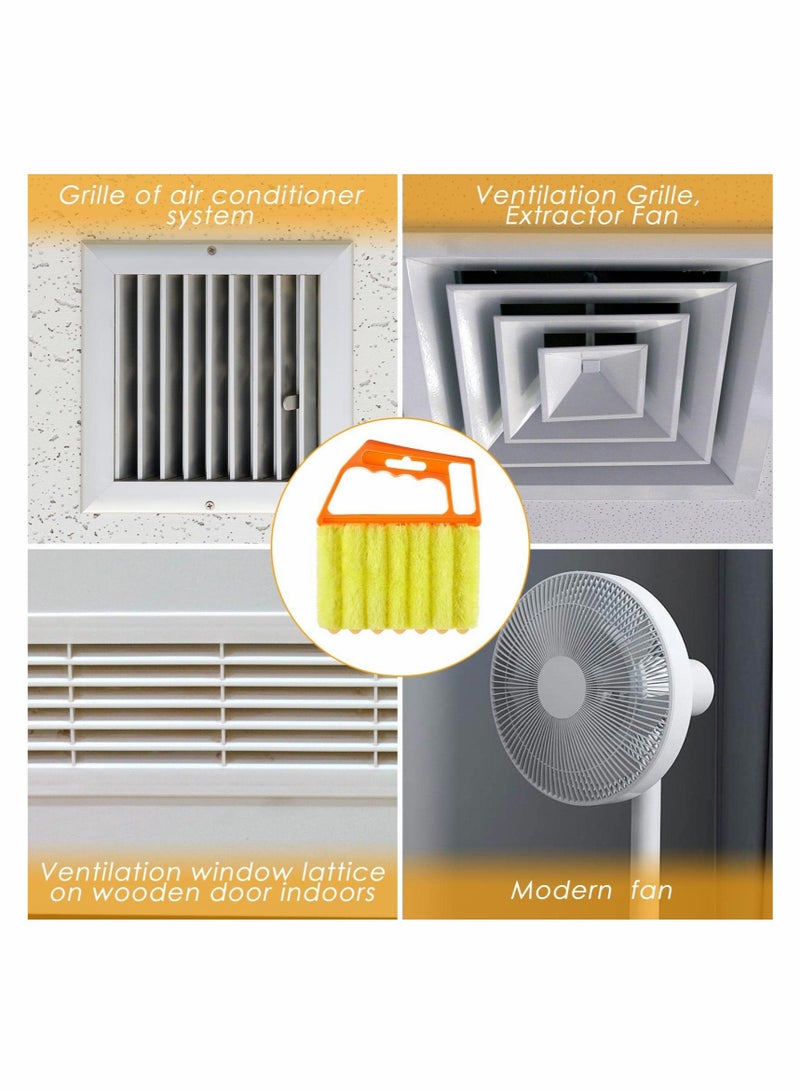 Zikra Window Blind Cleaner Brush, Mini Window Blind Cleaner Duster Tool, Hand-held Cleaner 7 Teeth Shutter Brush Household Cleaning Brush Tool for Window Blinds Air Conditioner 2 Pieces - Image 2