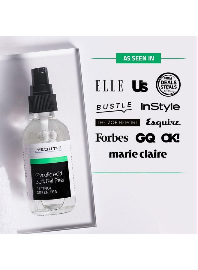 YEOUTH Glycolic Acid Gel Peel for Face - Exfoliatingg Gel for Face - 30% Glycolic Acid Peel - 30% Gel with Retinol & Green Tea - Face Peel Designed to Refresh & Smooth the Appearance of Skin 2oz - Image 1