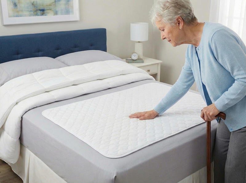 RMS Ultra Soft 4-Layer Washable and Reusable Incontinence Bed Pad - Waterproof Bed Pads, 34"X54" - Image 2