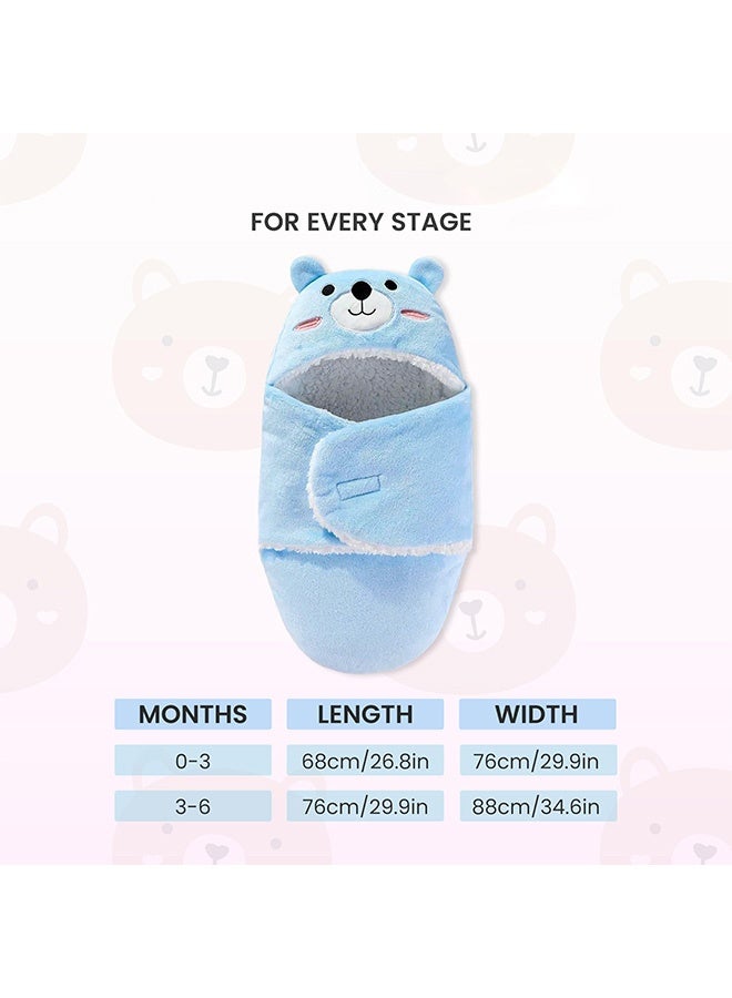 Peachjoy Baby Swaddle Blanket – Ultra Soft Plush Wrap for Newborns 0-6Months, Warm Sherpa Receiving Blanket Essential for Infant Sleep - Image 3