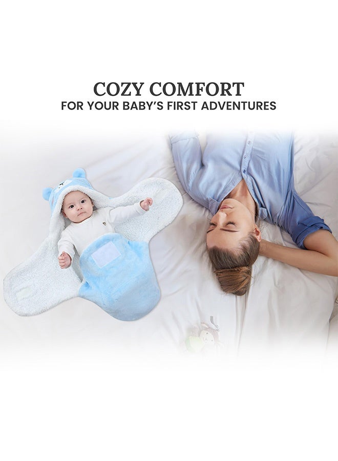 Peachjoy Baby Swaddle Blanket – Ultra Soft Plush Wrap for Newborns 0-6Months, Warm Sherpa Receiving Blanket Essential for Infant Sleep - Image 2