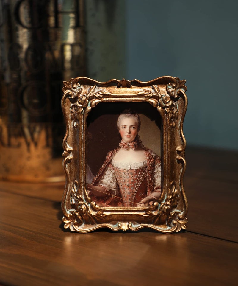 YULINK 2.5x3.5 Small Vintage Picture Frame  Mini Antique Ornate Bronze Gold Photo Frame  for Tabletop and Wall Display  Decorative Retro Home Decor  Old Fashioned Photo Gallery Art - Image 2