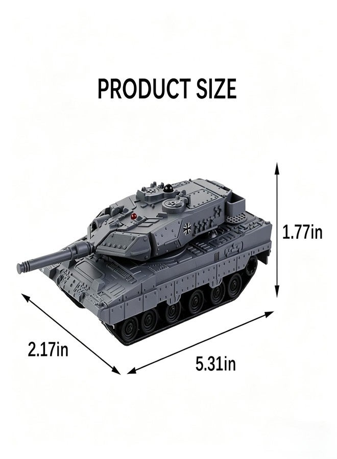 Ouhgnoh Mini Remote Control Tank Combat Tracked Military Tank Model Simulation Tiger Popular Toy Puzzle Toy Boy (Grey) - Image 3
