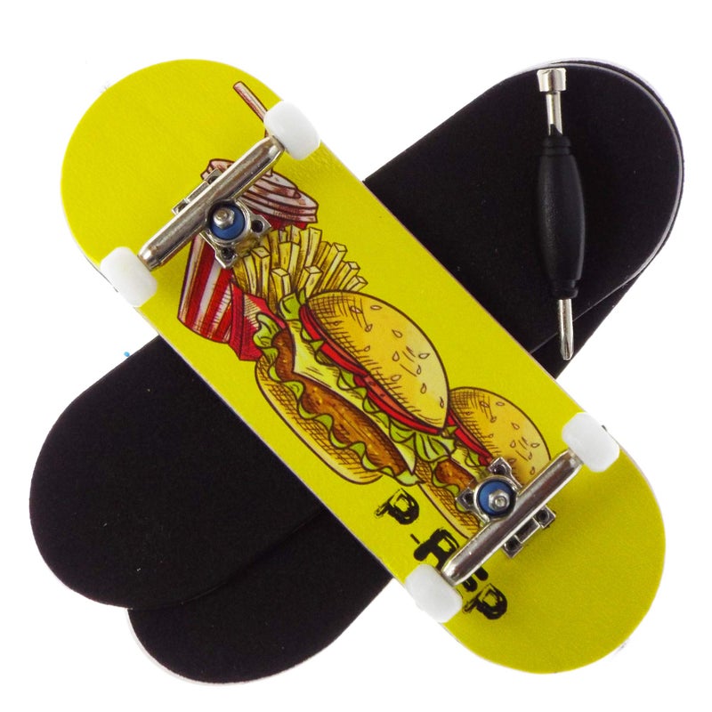 PREP P-REP Cheeseburger Cheeseburger 32mm x 97mm Solid Chromite Complete Fingerboard - Image 1