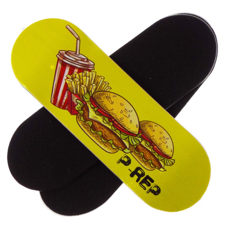 PREP P-REP Cheeseburger Cheeseburger 32mm x 97mm Solid Chromite Complete Fingerboard - Image 2