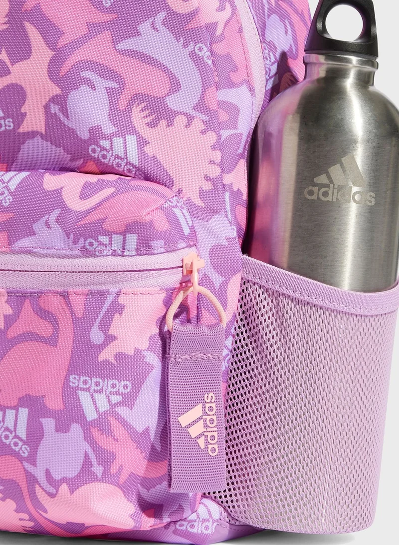 adidas حقيبة ظهر للأطفال بطبعة ديناصور على كامل التصميم