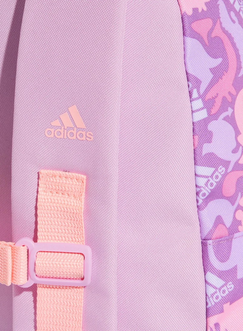 adidas حقيبة ظهر للأطفال بطبعة ديناصور على كامل التصميم