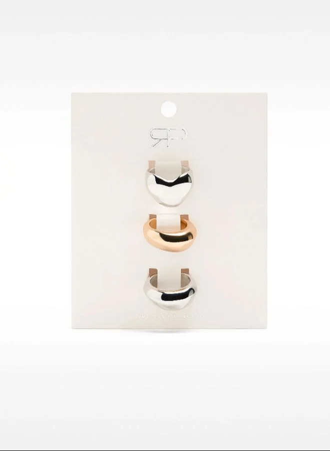 PARFOIS Bicolour Ring Set