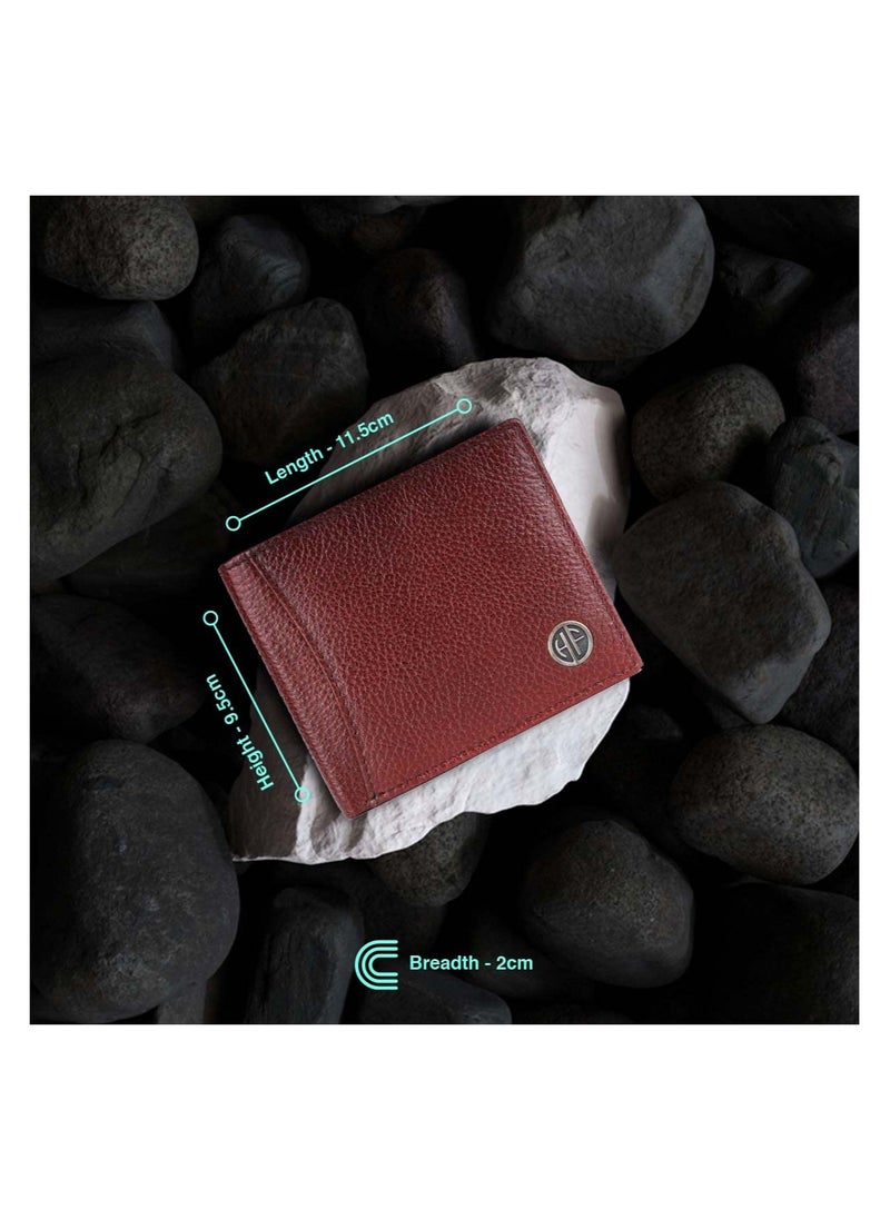 HAMMONDS FLYCATCHER - HAMMONDS FLYCATCHER Genuine Leather Wallet for Men, RFID Protected Leather Purse for Men, Money Purse for Men, Bi-Fold Wallet, 6 Card Slots, 3 ID Slots, Coin Pocket, Hidden Pockets - Brown - Image 1