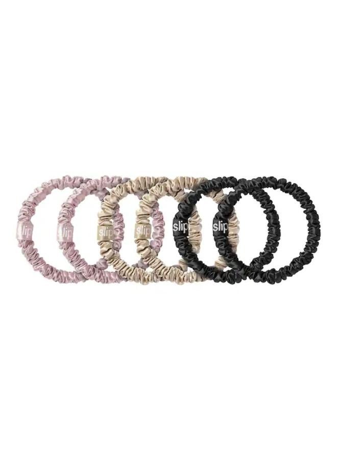 SLIP Slip Thin Silk Hair Ties Includes 6 thin silk hair ties - Image 1