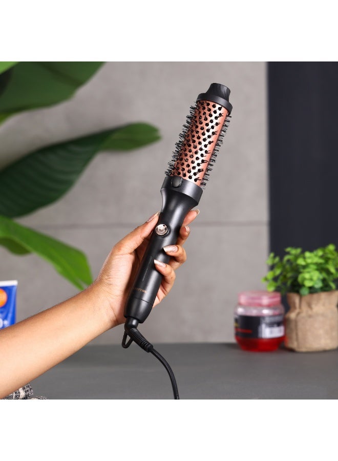 KRYPTON Thermo Curling Brush KNHCB6615 | Quick Heat, Smooth & Frizz-Free Curls | 360° Swivel Cord | Salon & Home Styling | White | 2-Year Warranty 6inch - Image 4