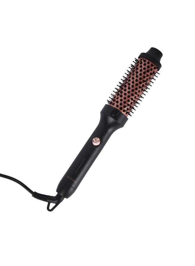 KRYPTON Thermo Curling Brush KNHCB6615 | Quick Heat, Smooth & Frizz-Free Curls | 360° Swivel Cord | Salon & Home Styling | White | 2-Year Warranty 6inch - Image 1