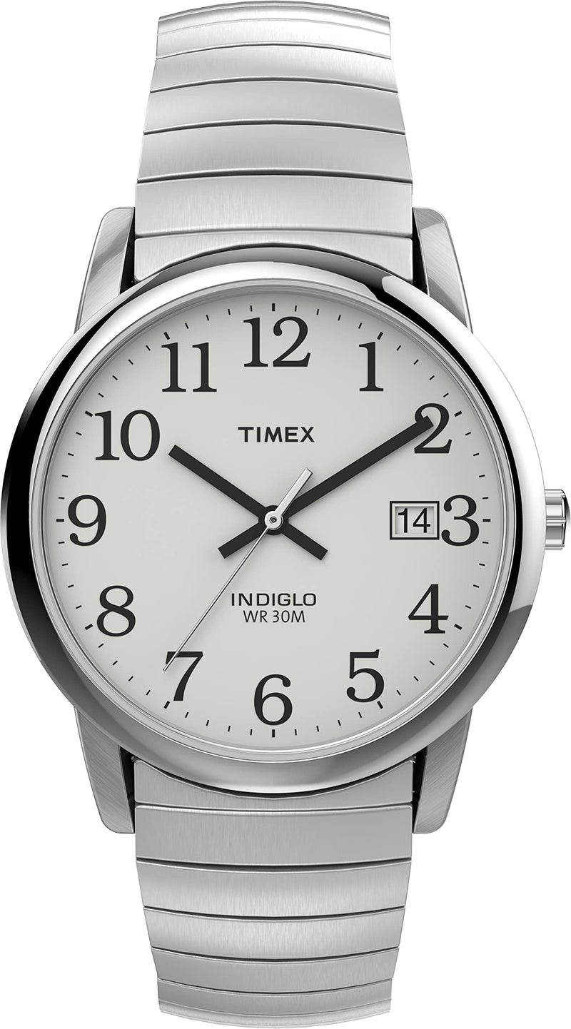 TIMEX ساعة يد أنالوج أنيقة - 43 مم - فضي - Image 1