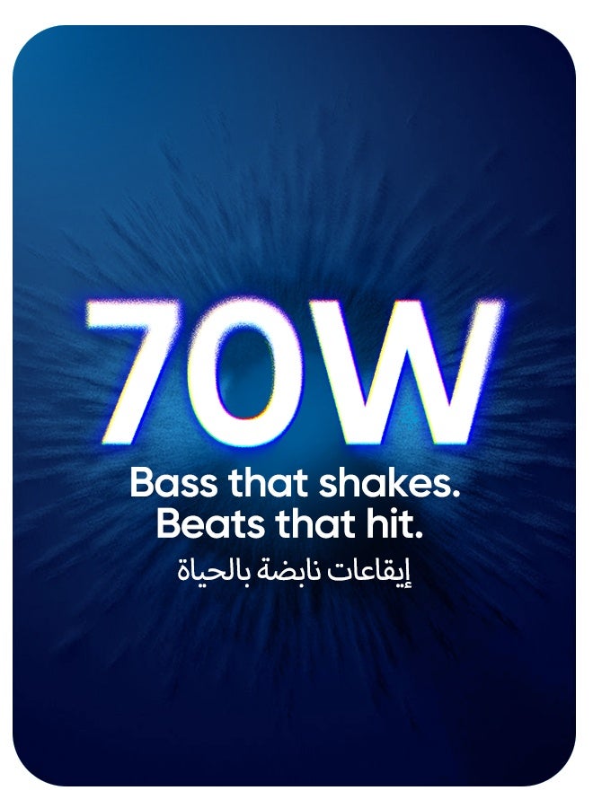 فاستر نظام مكبر صوت E50 3.1 قناة - مضخم صوت 70 واط هاي فاي ستيريو منزلي، مكبرات صوت متعددة الوسائط بلوتوث 5.4 مسرح منزلي مع جهاز تحكم عن بعد، USB، AUX، بطاقة SD، راديو FM - نظام ستيريو منزلي صغير الحجم - Image 4