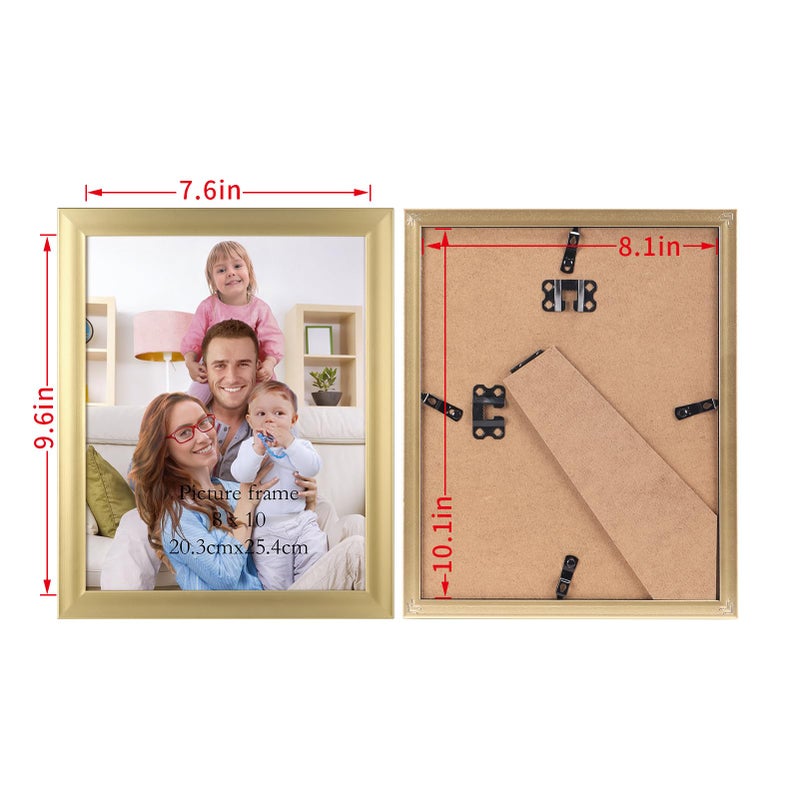 جيفت جاردن GiftGarden 8x10 إطار الصورة مجموعة الذهب من 12 Multi Modern 8 × 10 إطارات كبيرة للجدار أو شاشة الطاولة - Image 3