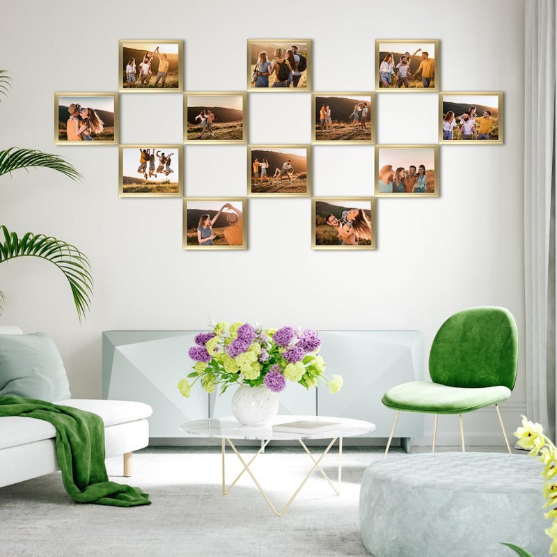 جيفت جاردن GiftGarden 8x10 إطار الصورة مجموعة الذهب من 12 Multi Modern 8 × 10 إطارات كبيرة للجدار أو شاشة الطاولة - Image 5