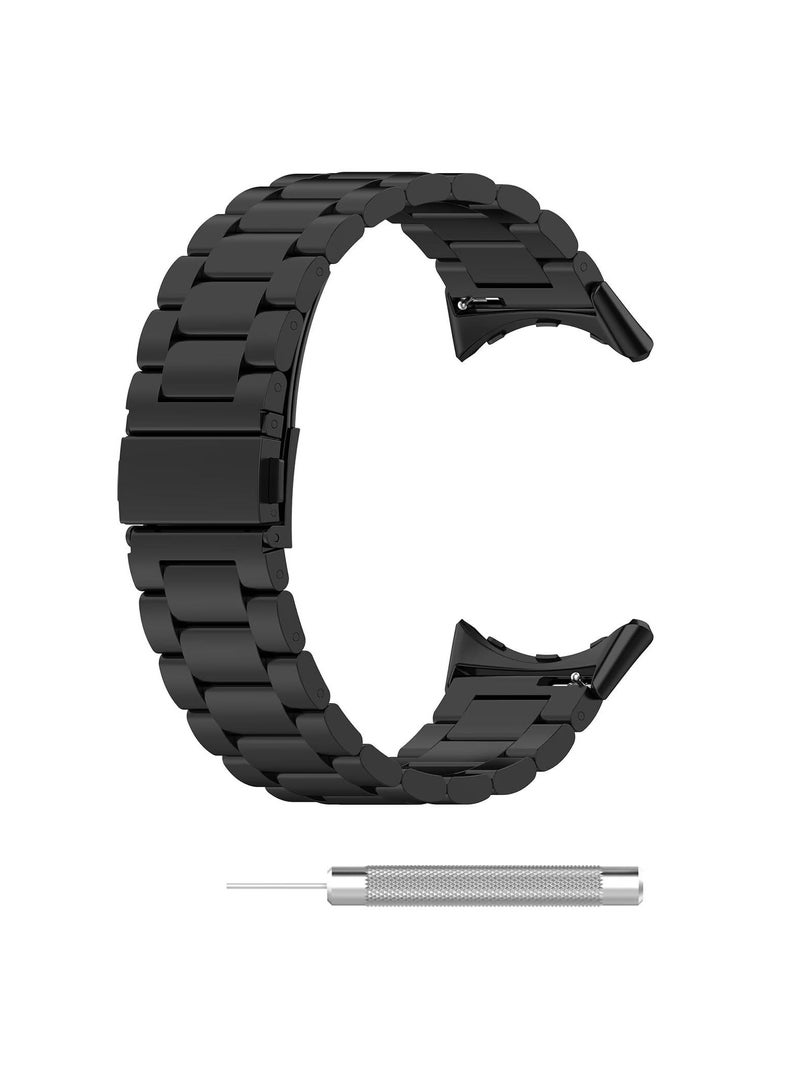 Strap Compatible with Google Pixel Watch 3 45mm No Gap Metal Bands Stainless Steel Band Compatible with Google Pixel Watch 3 45mm (Black) - Image 4